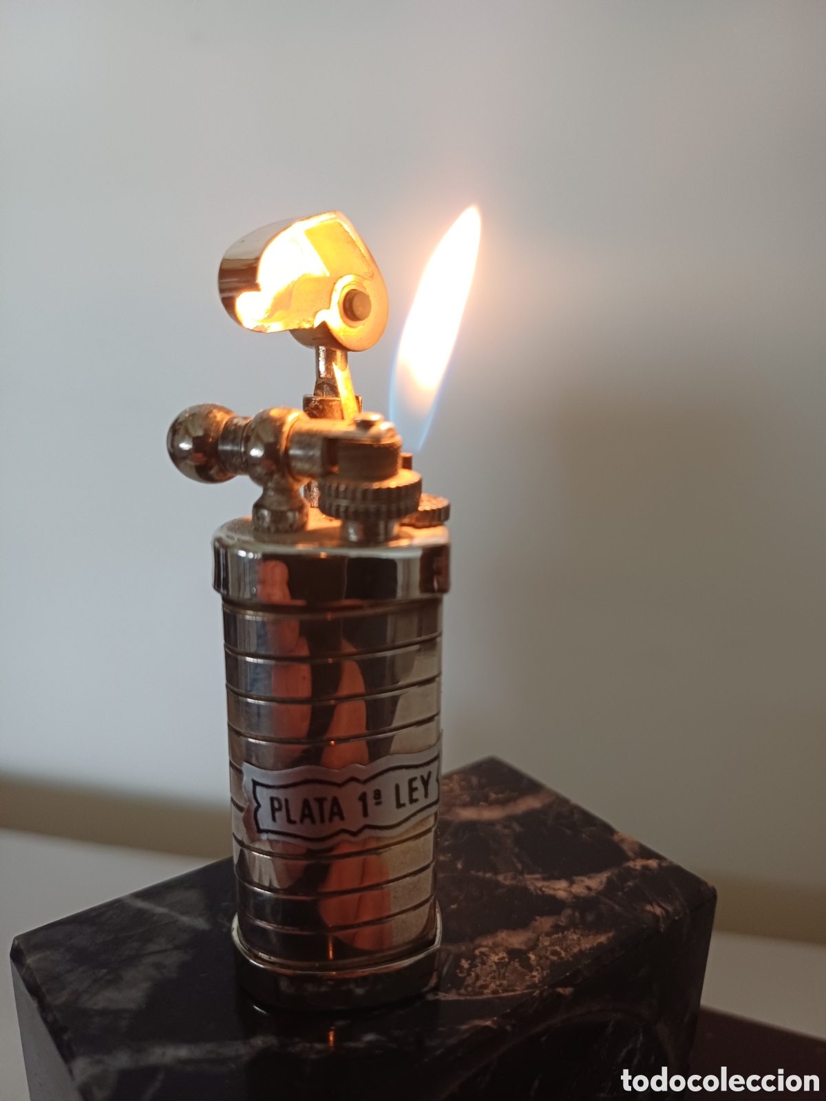 Coleccionismo: Mechero encendedor PLATA 925 funcionando
