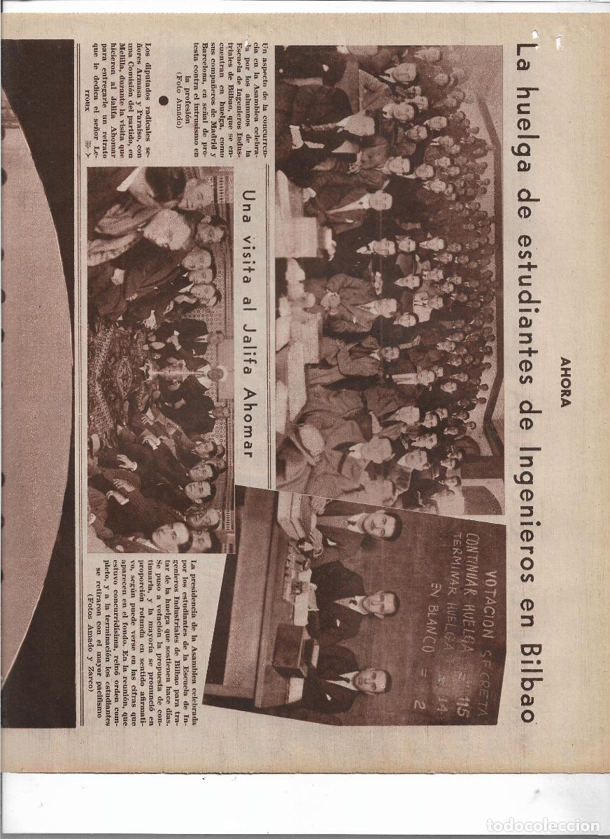 Coleccionismo: A&Ntilde;O 1933 RECORTE PRENSA BILBAO HUELGA DE ESTUDIANTES DE INGENIEROS INDUSTRIALES ASAMBLEA