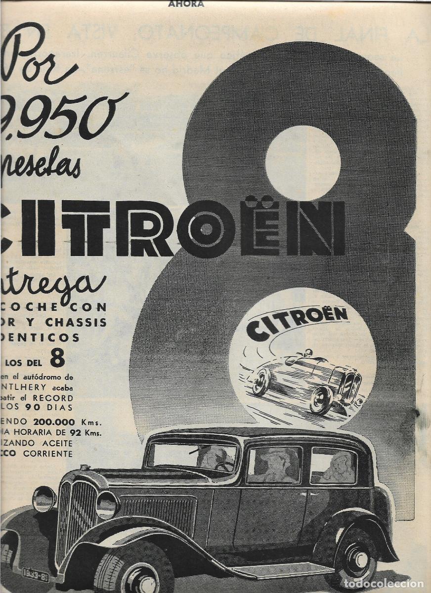 Coleccionismo: A&Ntilde;O 1933 RECORTE PRENSA PUBLICIDAD AUTOMOVIL COCHE CITROEN 8 OCHO