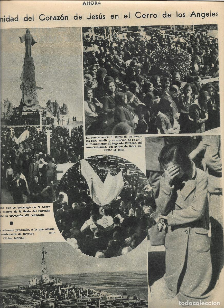 Coleccionismo: A&Ntilde;O 1933 RECORTE PRENS FIESTA DEL SAGRADO CORAZON DE JESUS CERRO DE LOS ANGELES DISTURBIOS EN MADRID
