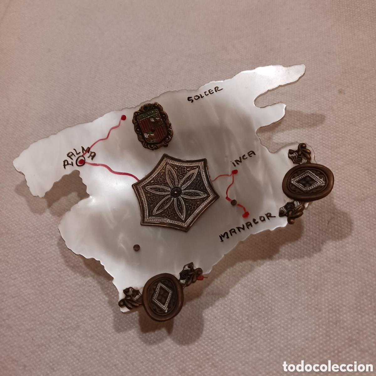 Coleccionismo: Cenicero en forma de mapa de Mallorca - Foto 2