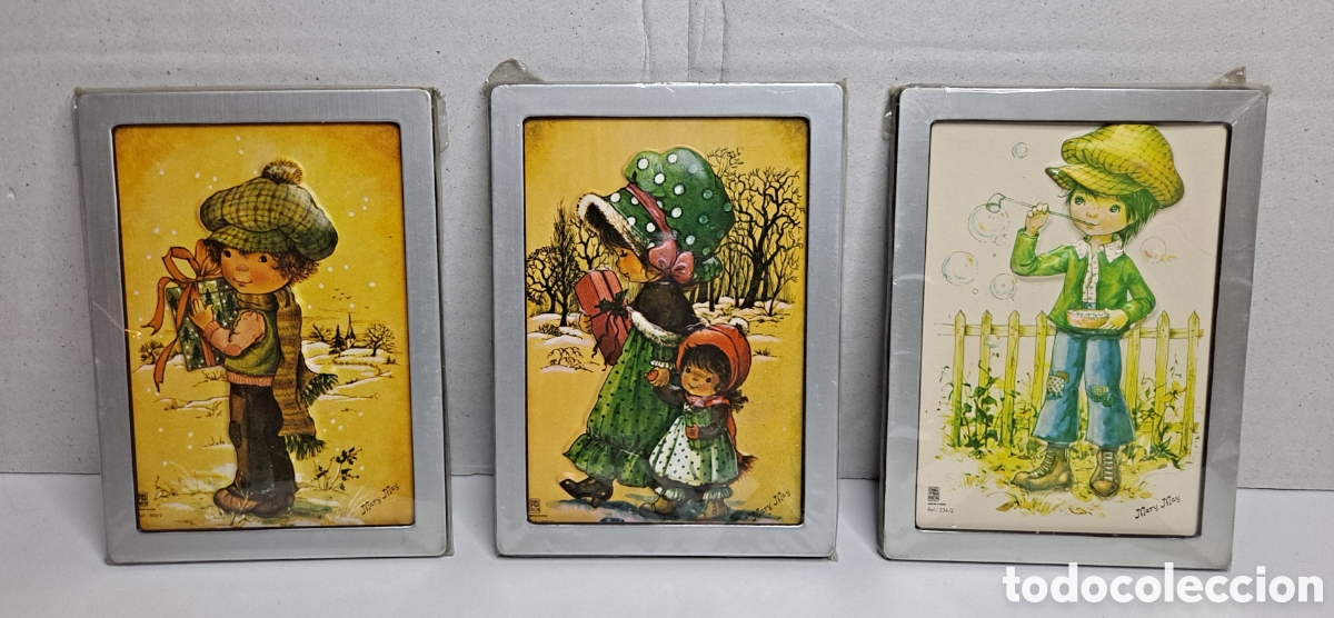 Coleccionismo: LOTE 3 POSTALES MARY MAY. NUEVAS. CON RELIEVE. 10,5 X 14,5 CM. CON MARCO. PRECINTADAS. PAGSA.