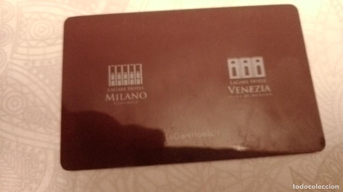 Coleccionismo: Tarjeta de Hotel con logos de Milano y Venezia.