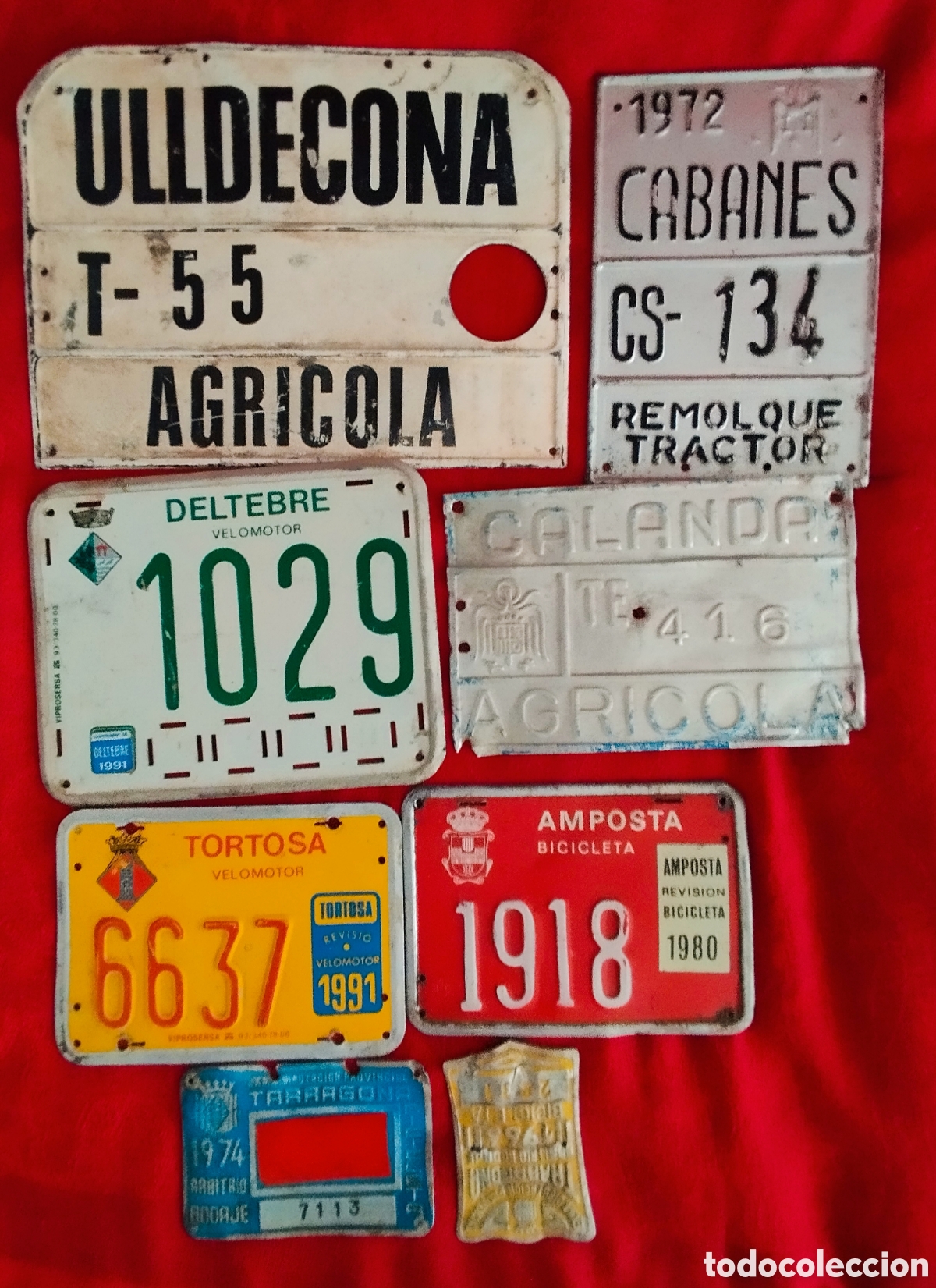 Coleccionismo: Lote Matriculas antiguas Bicicleta.