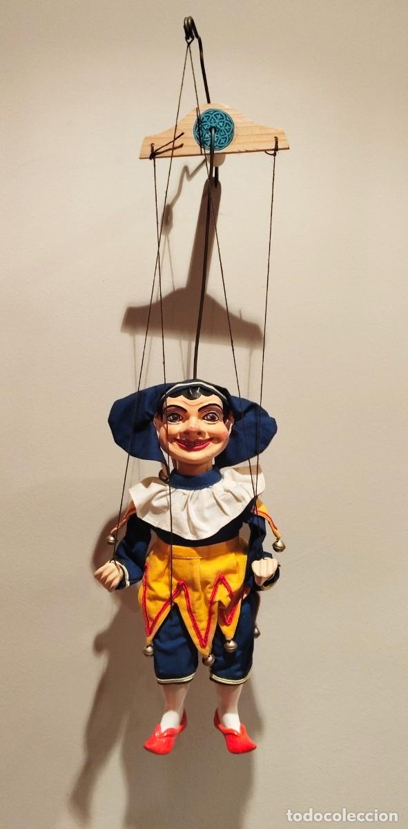 Coleccionismo: Marioneta Arlequ&iacute;n artesanal. Praga