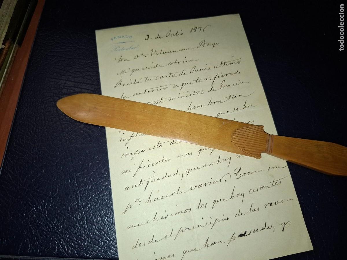 Coleccionismo: Manuel sanchez Silva. Senador. Utrera. 1876 carta manuscrito6.