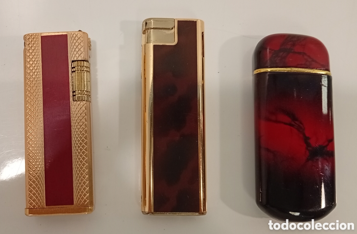 Collectionnisme: .SET DE 3 ENCENDEDORES DE BOLSILLO VINTAGE