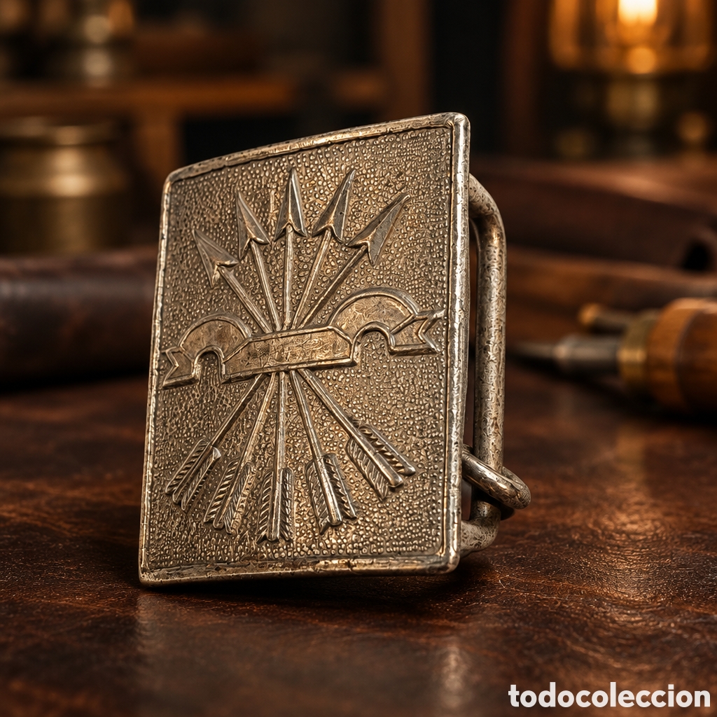 Colecionismo: Hebilla de cintur&oacute;n de la Falange Espa&ntilde;ola (y del Frente de Juventudes),&eacute;poca franquista a&ntilde;os 40/50