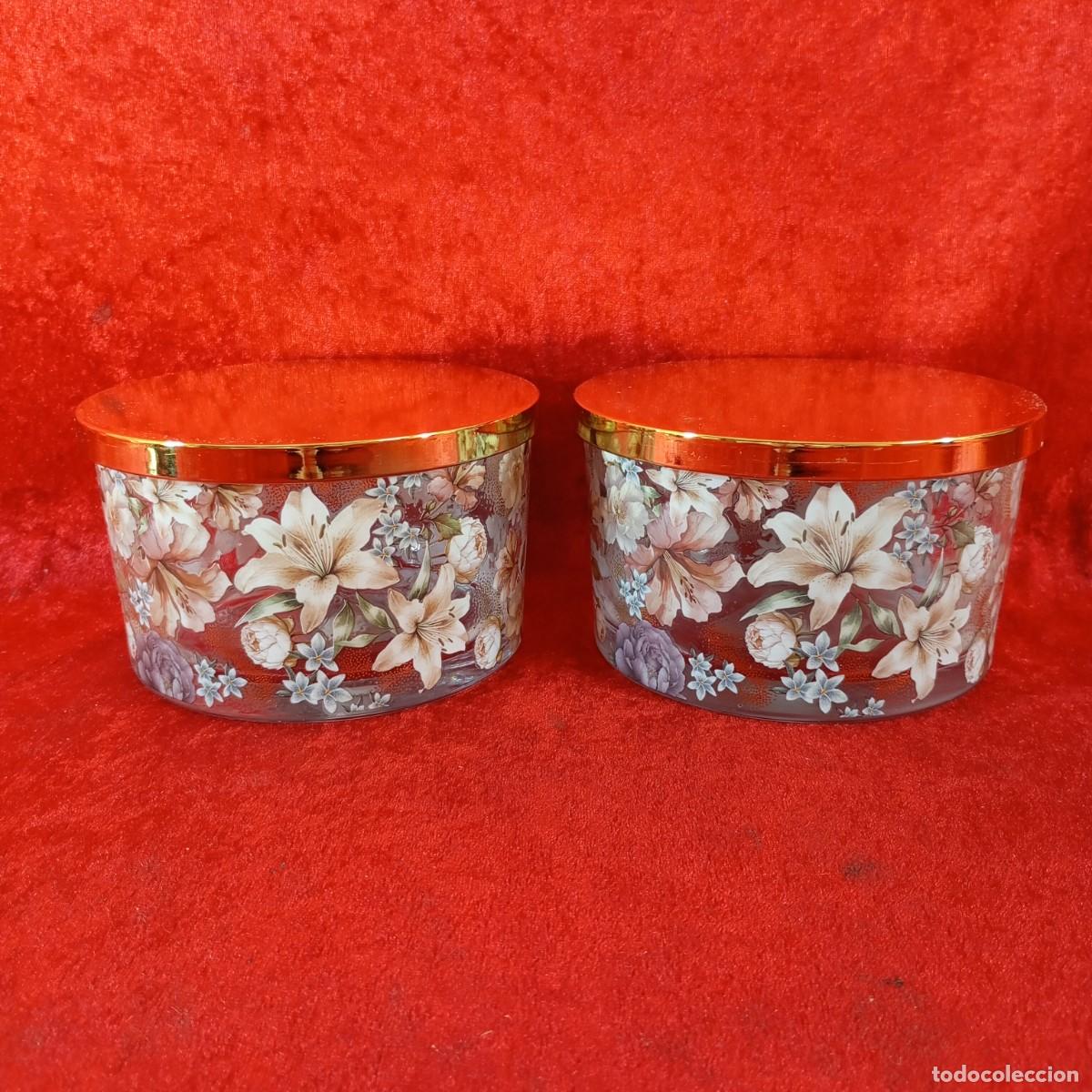 Coleccionismo: PORTAVELAS - MARCA WISTERIA GARDEN - BRIDGERTHON BATH & BODY WORKS - 13 CM DE DIAMETRO