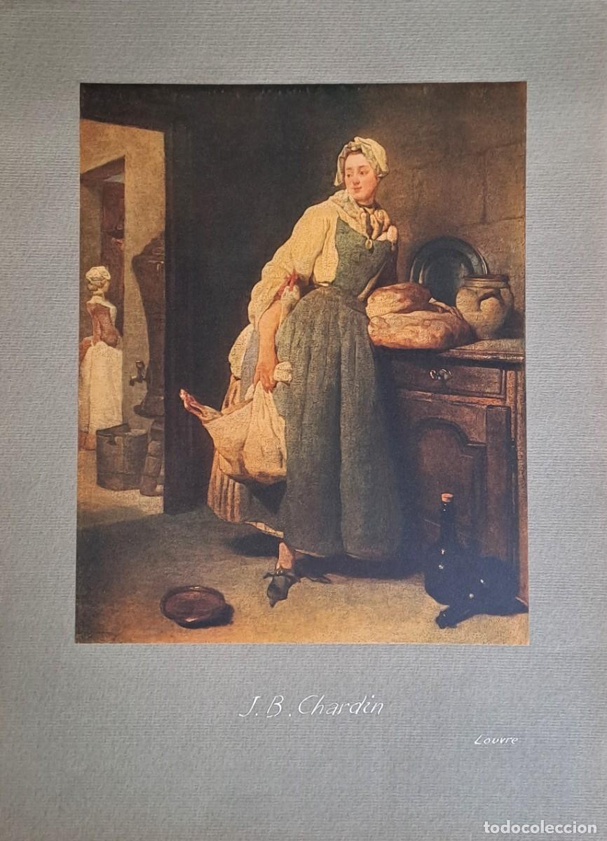 Coleccionismo: REPRODUCCION DE LAMINA ARTISTICA SOBRE CARTULINA GRIS J.B. CHARDIN LOUVRE. LAMINARTE-067
