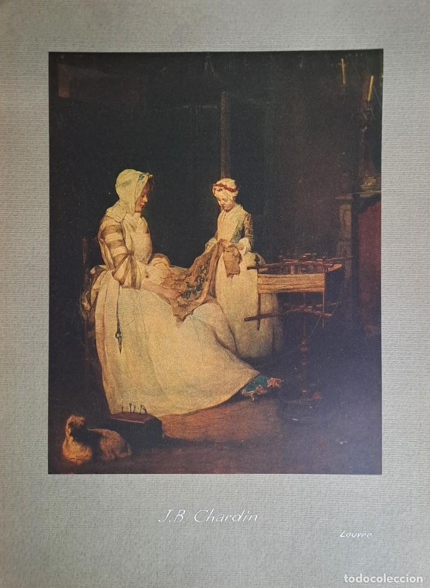 Coleccionismo: REPRODUCCION DE LAMINA ARTISTICA SOBRE CARTULINA GRIS J.B. CHARDIN LOUVRE. LAMINARTE-069