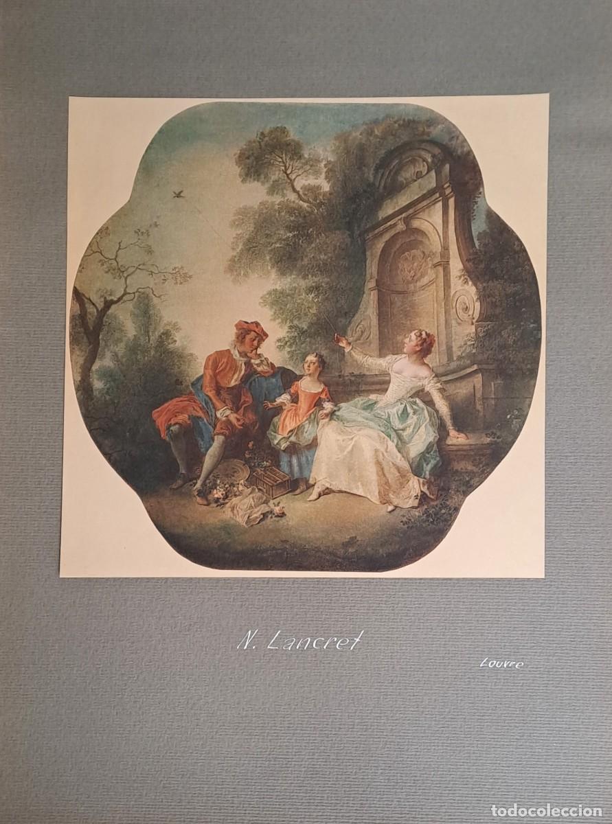 Coleccionismo: REPRODUCCION DE LAMINA ARTISTICA SOBRE CARTULINA GRIS N. LANCRET LOUVRE. LAMINARTE-070