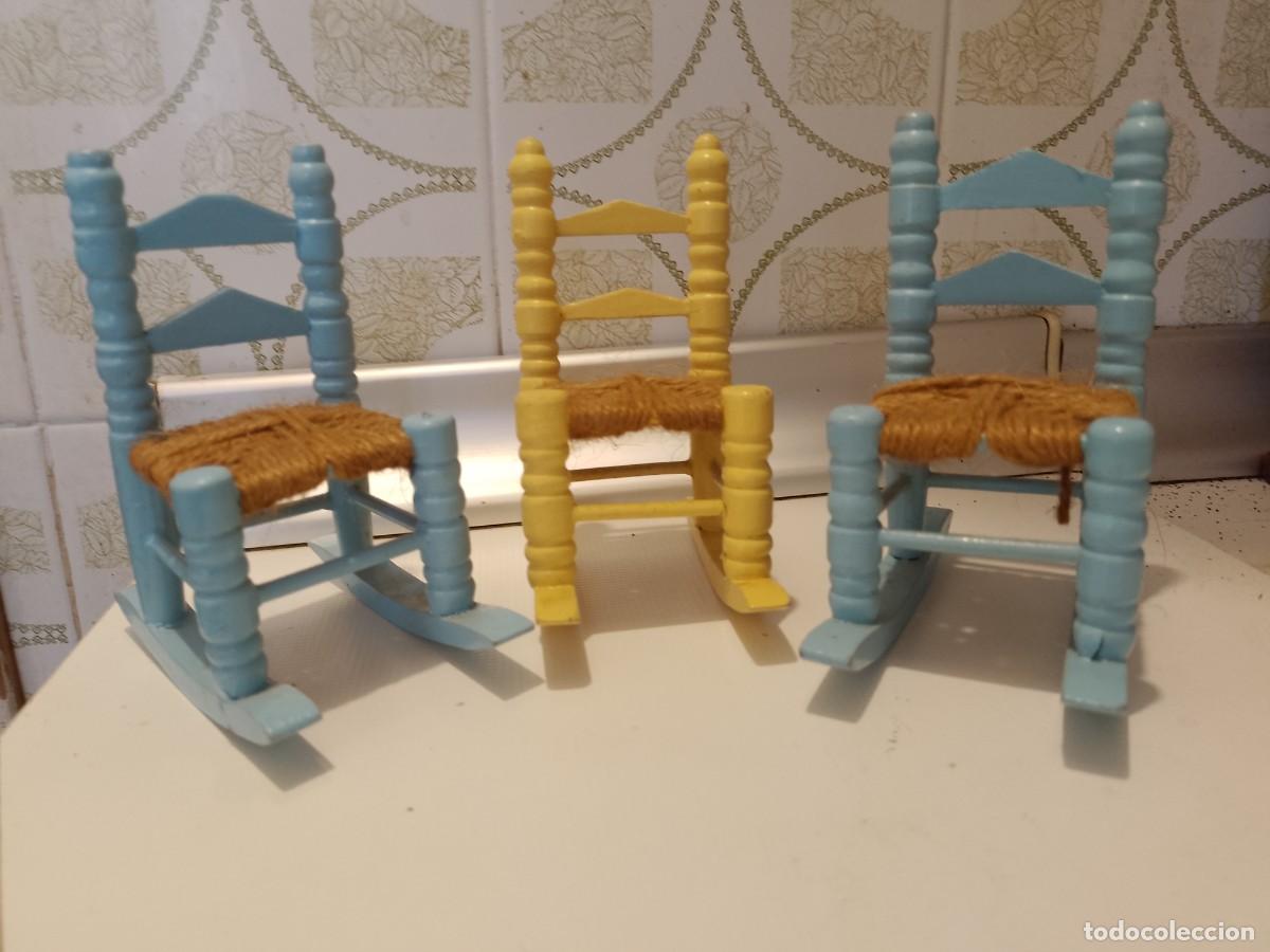Coleccionismo: MINIATURAS MADERA MECEDORAS CASTELLANAS