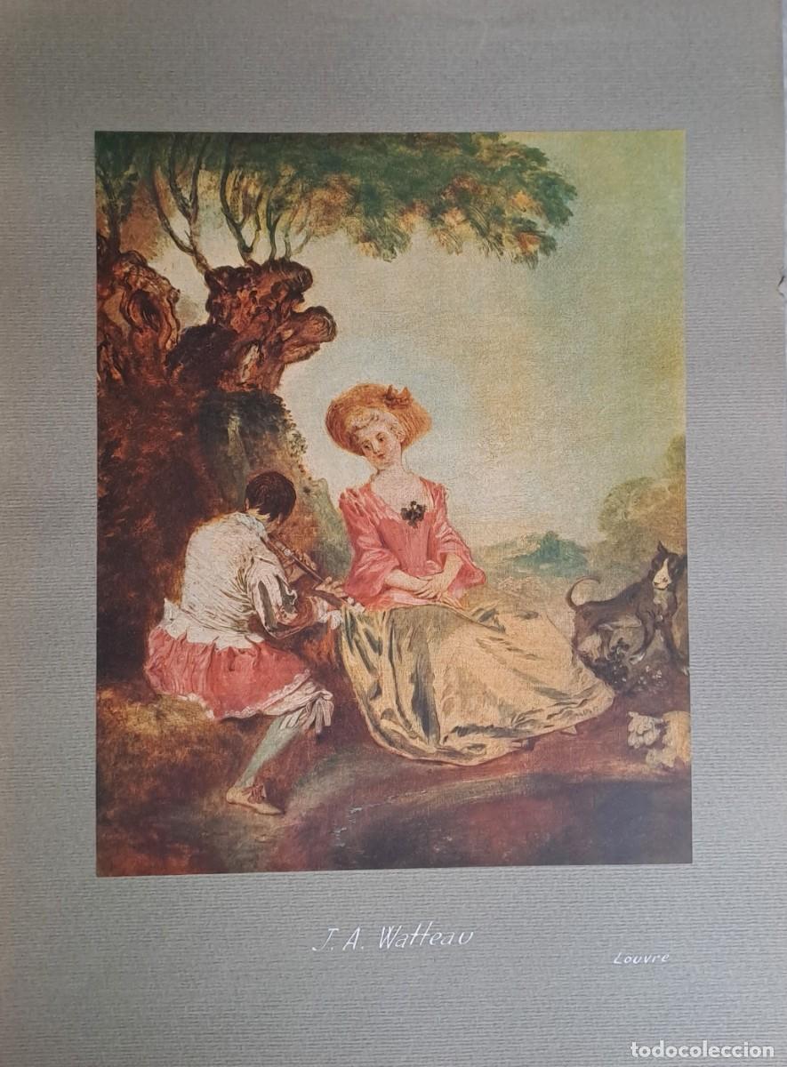 Coleccionismo: REPRODUCCION DE LAMINA ARTISTICA SOBRE CARTULINA J.A. WATTEAU LOUVRE. LAMINARTE-077