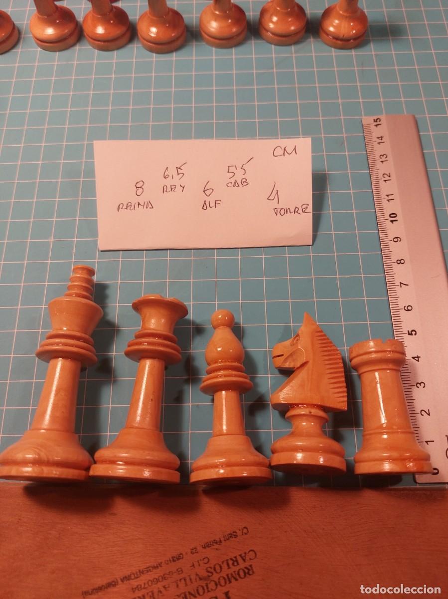 Coleccionismo: PIEZAS DE AJEDREZ DE MADERA EN SU CAJA - Foto 6