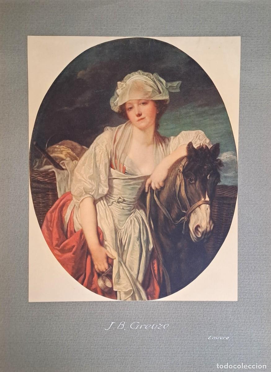 Coleccionismo: REPRODUCCION DE LAMINA ARTISTICA SOBRE CARTULINA J.B.GREUZE LOUVRE. LAMINARTE-082
