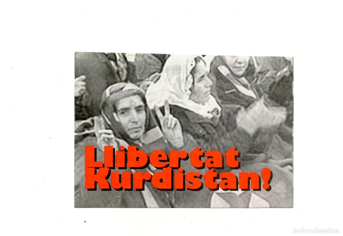 Coleccionismo: Octavilla (no pegatina) &rdquo;Llibertat Kurdistan&rdquo; por las dos caras. (A&ntilde;os 80?)