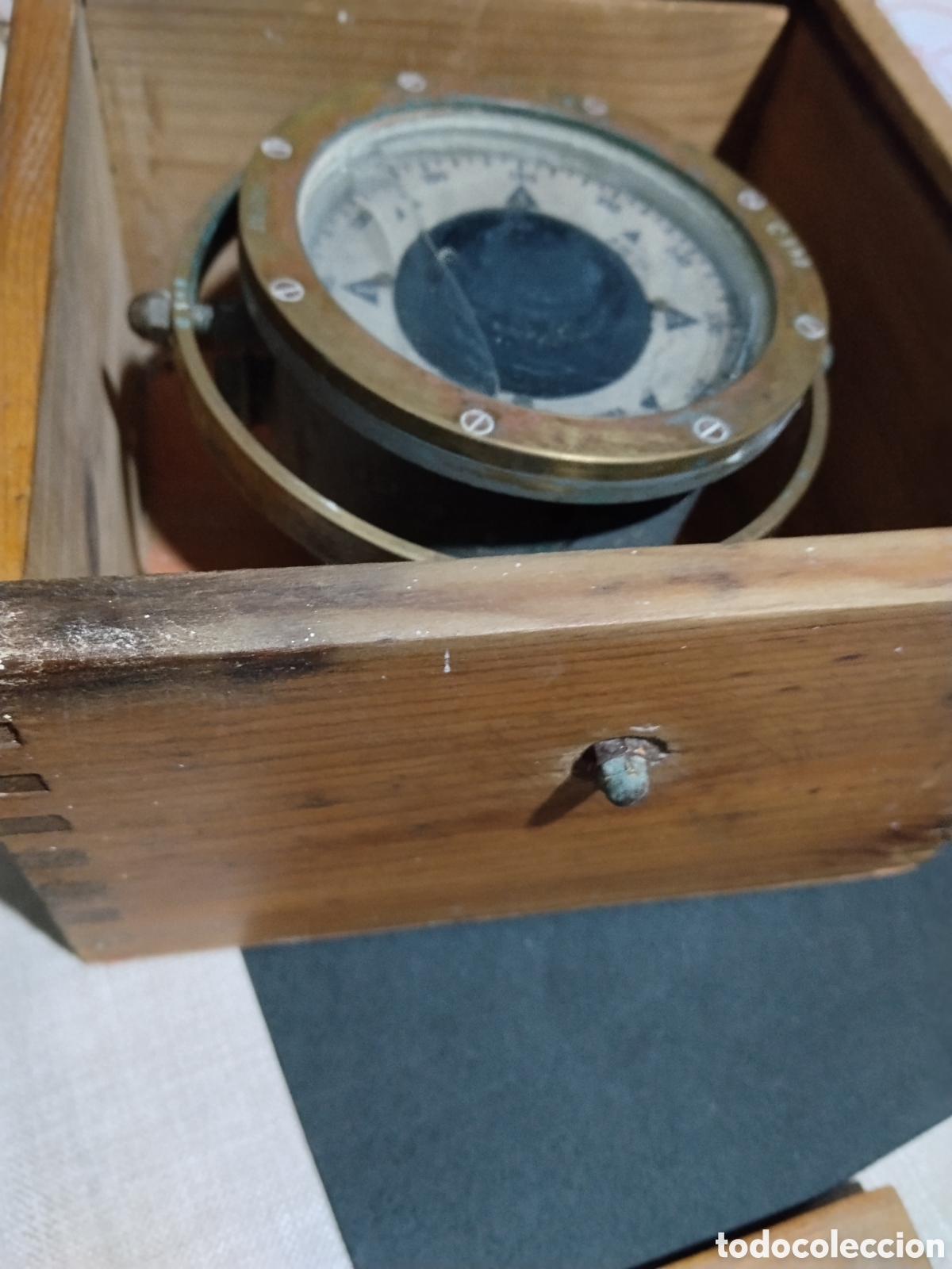 Coleccionismo: Br&uacute;jula de barco,Trepat Barcelona - Foto 7