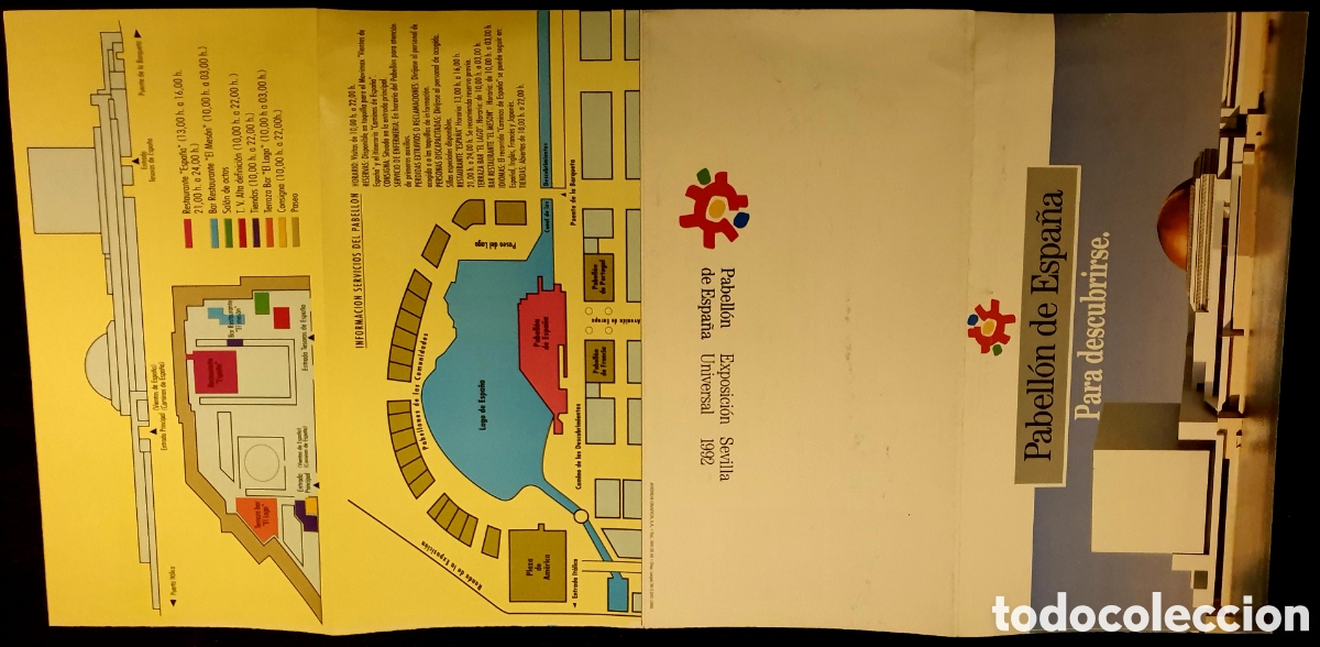 Coleccionismo: FOLLETO PABELL&Oacute;N ESPA&Ntilde;A EXPO SEVILLA 92