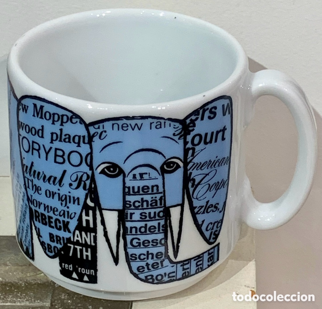 Coleccionismo: Muy / Taza. Con elefante. Porcelana. IDISA.
