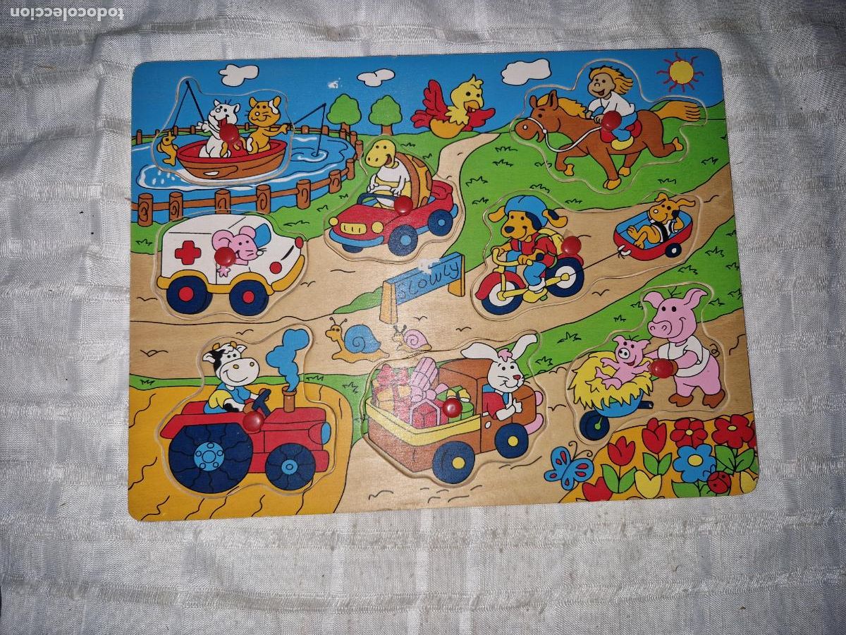 Coleccionismo: BONITO PUZLE DE MADERA PARA NI&Ntilde;OS. MEDIOS DE TRANSPORTE