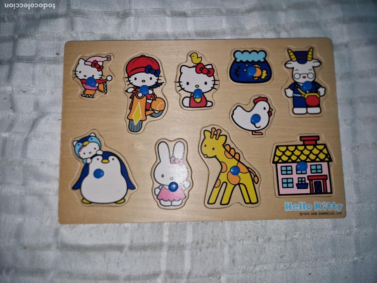 Coleccionismo: BONITO PUZLE DE MADERA PARA NI&Ntilde;OS. HELLO KITTY