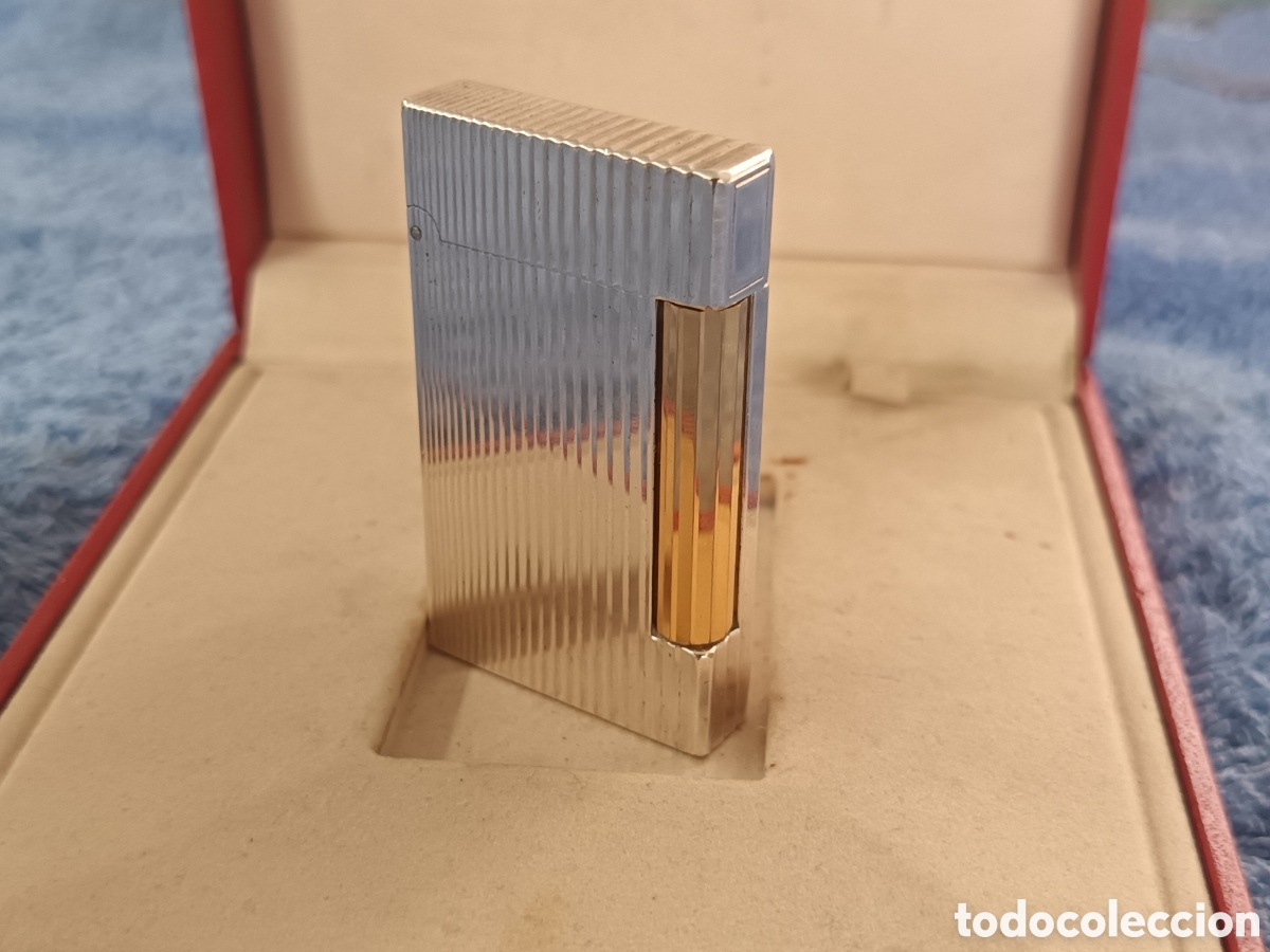 Coleccionismo: BONITO ENCENDEDOR S.T.DUPONT VINTAGE, PLAQUE DE PLATA