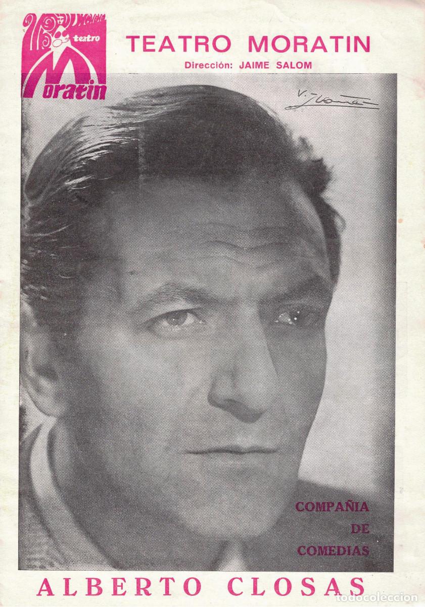 Coleccionismo: FOLLETO TEATRO MORATIN - FLOR DE CACTUS - ALBERTO CLOSAS - JULIA GUTI&Eacute;RREZ CABA - JAIME SALOM