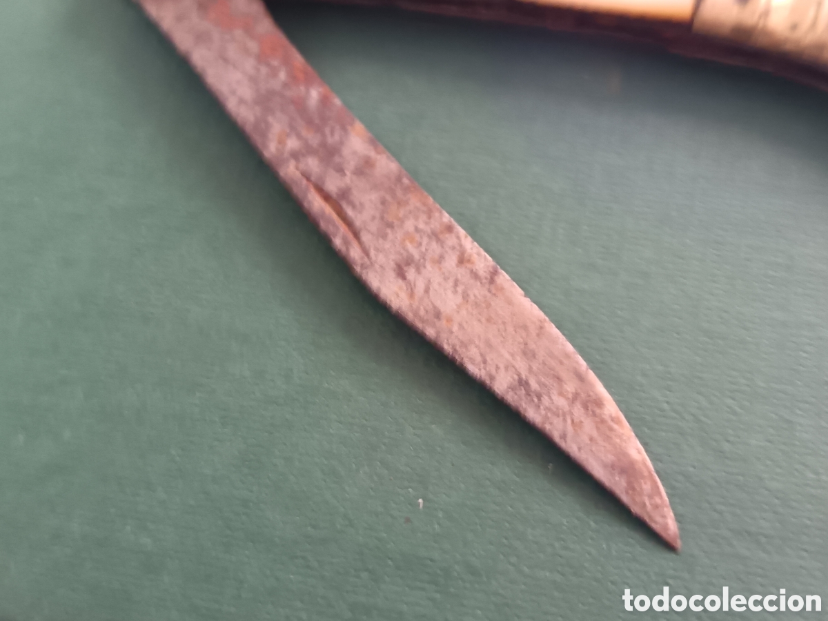 Coleccionismo: ANTIGUA NAVAJA LATON Y NACAR - Foto 11