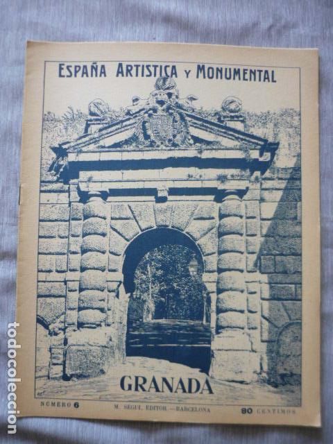Coleccionismo: ESPA&Ntilde;A ARTISTICA Y MONUMENTAL GRANADA N&ordm; 6 SEGUI EDITOR BARCELONA