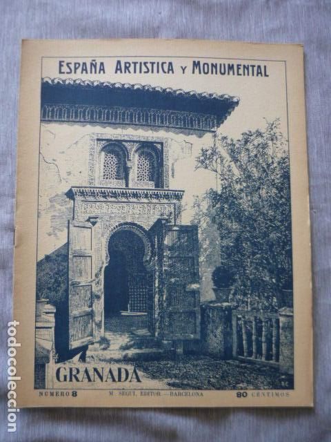 Coleccionismo: ESPA&Ntilde;A ARTISTICA Y MONUMENTAL GRANADA N&ordm; 8 SEGUI EDITOR BARCELONA