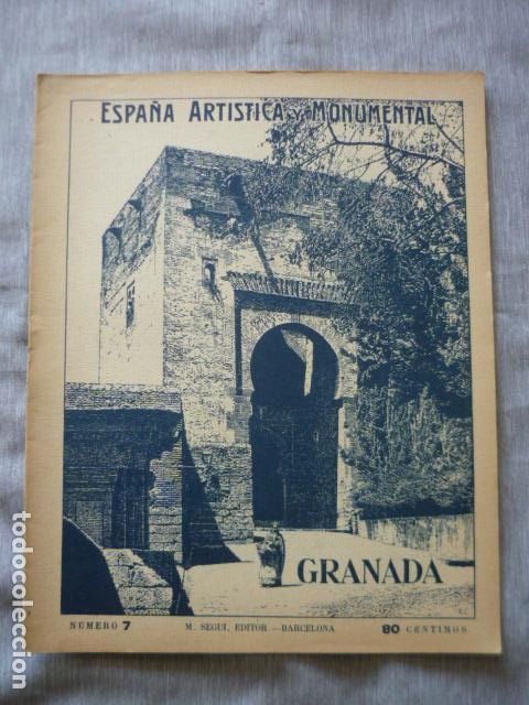 Coleccionismo: ESPA&Ntilde;A ARTISTICA Y MONUMENTAL GRANADA N&ordm; 7 SEGUI EDITOR BARCELONA