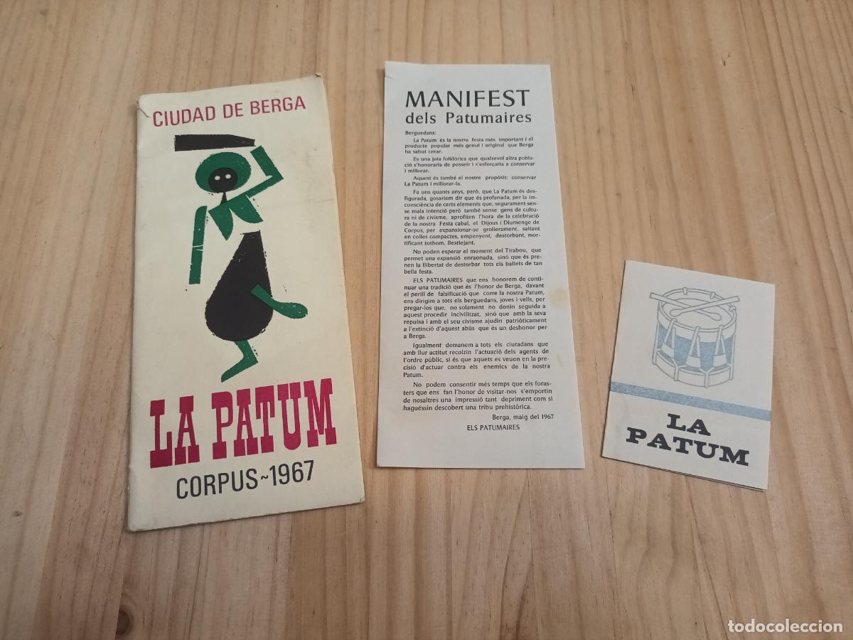 Coleccionismo: PROGRAMA LA PATUM 1967. TARJETA VISITANTE Y MANIFEST PATUMAIRE.