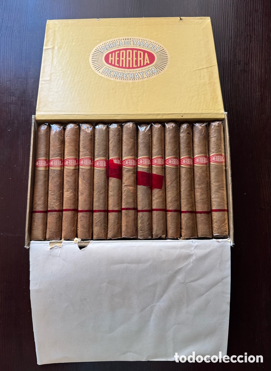 Coleccionismo: Caja vintage 25 Puros HERRERA Nacionales Extra - Islas Canarias - Colecci&oacute;n