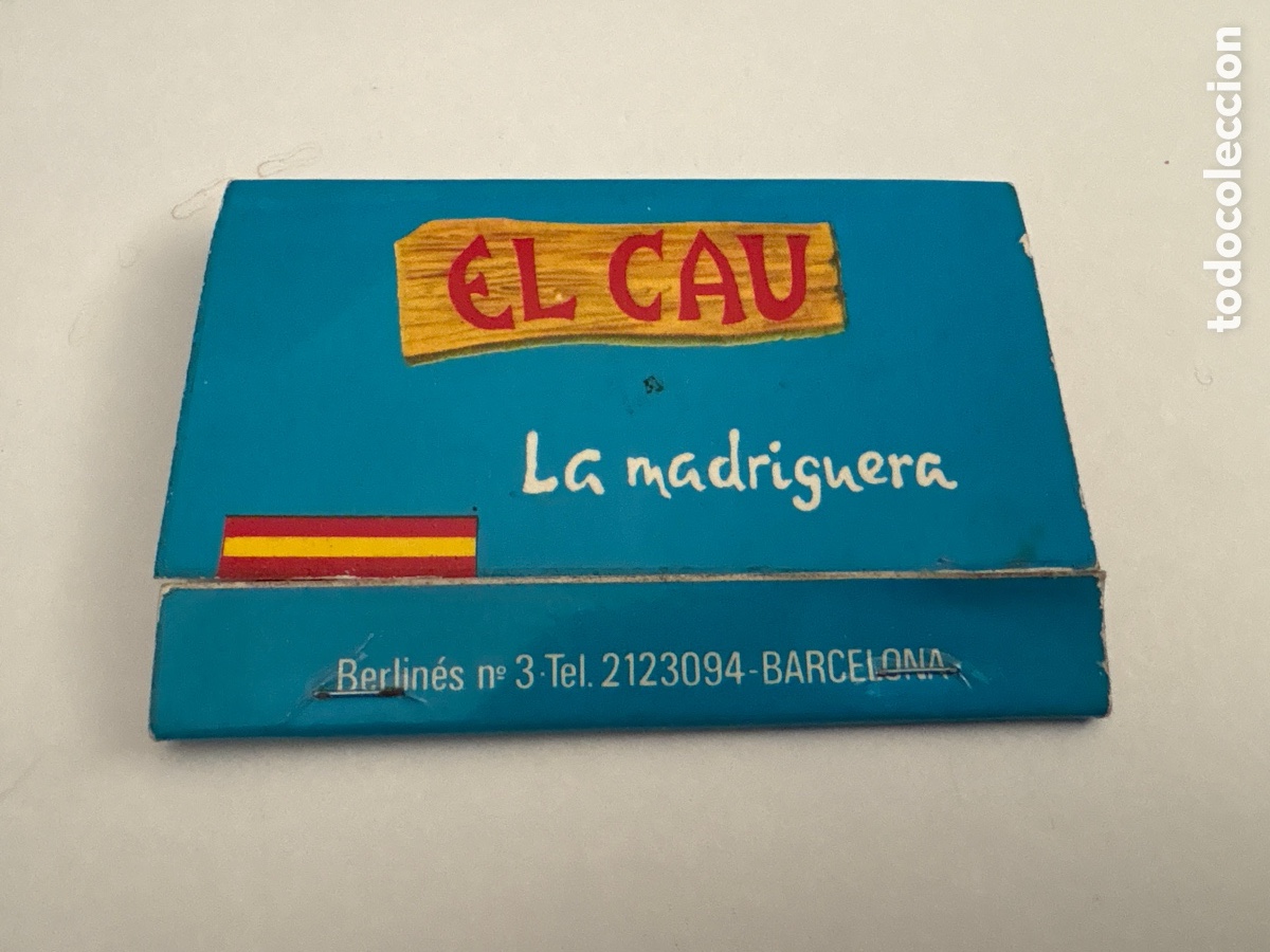 Coleccionismo: CAJA DE CERILLAS PUBLICIDAD EL CAU LA MADRIGUERA, BARCELONA ( DISCOTECA CLUB MUSICAL PUB BAR )