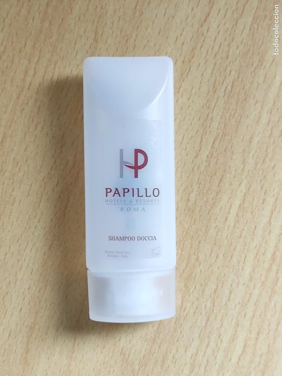 Coleccionismo: ENVASE PLASTICO VACIO - CHAMPU - PAPILLO HOTELS RESORTS - ROMA ITALIA