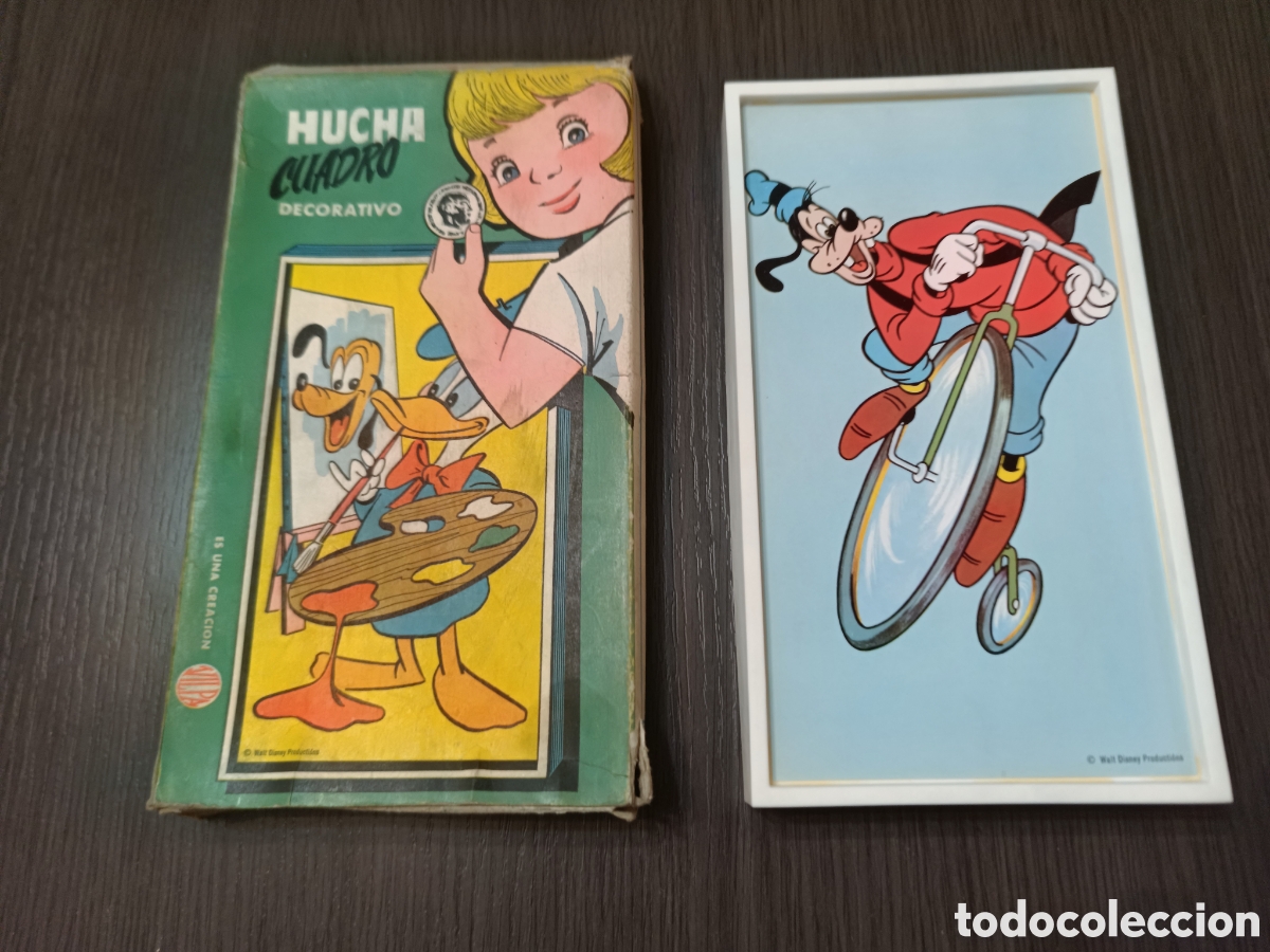Coleccionismo: Antigua Hucha Cuadro Decorativo Walt Disney