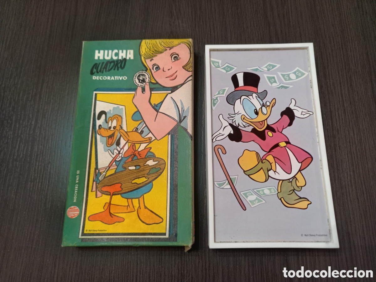 Coleccionismo: Antigua Hucha Cuadro Decorativo Walt Disney