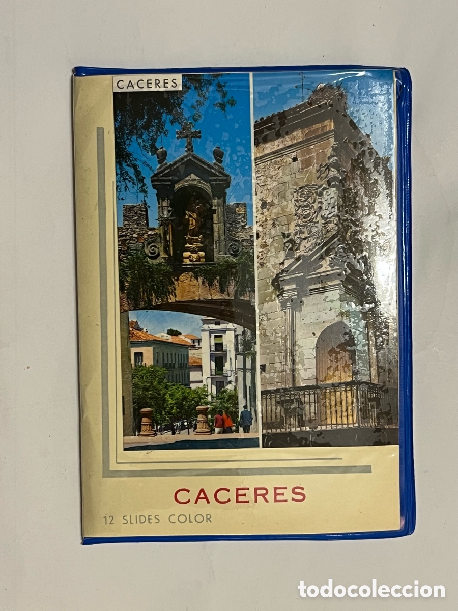 Coleccionismo: CACERES.. Estuche 12 Diapositivas a color (h.1980?)