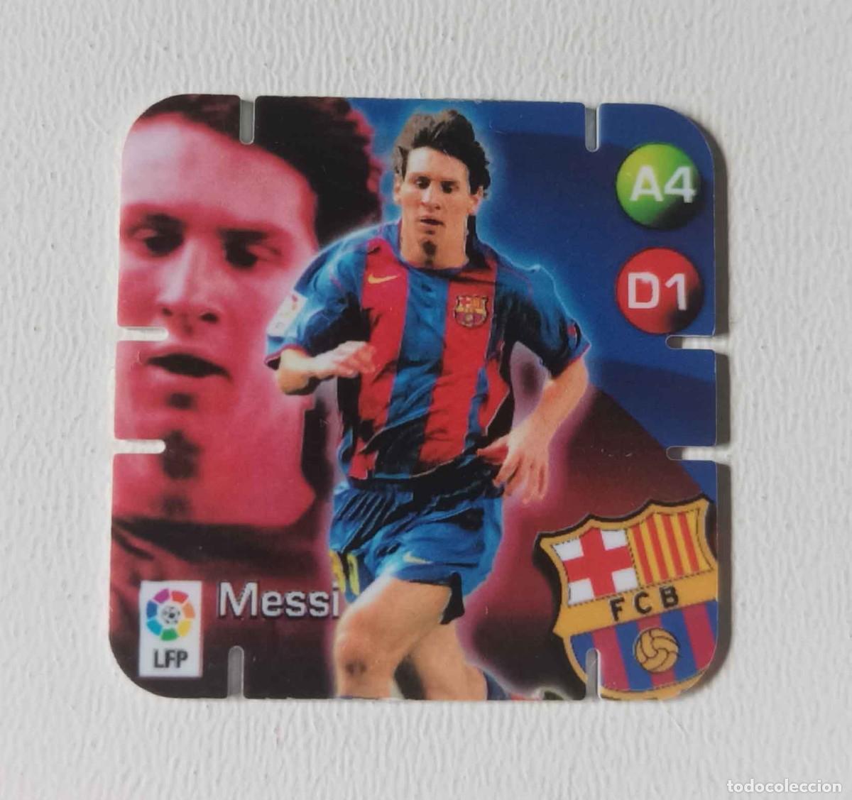 Coleccionismo: SHOTS La Liga GREFUSA Lionel MESSI 2005 - 2006 F.C. Barcelona Tazo F&uacute;tbol