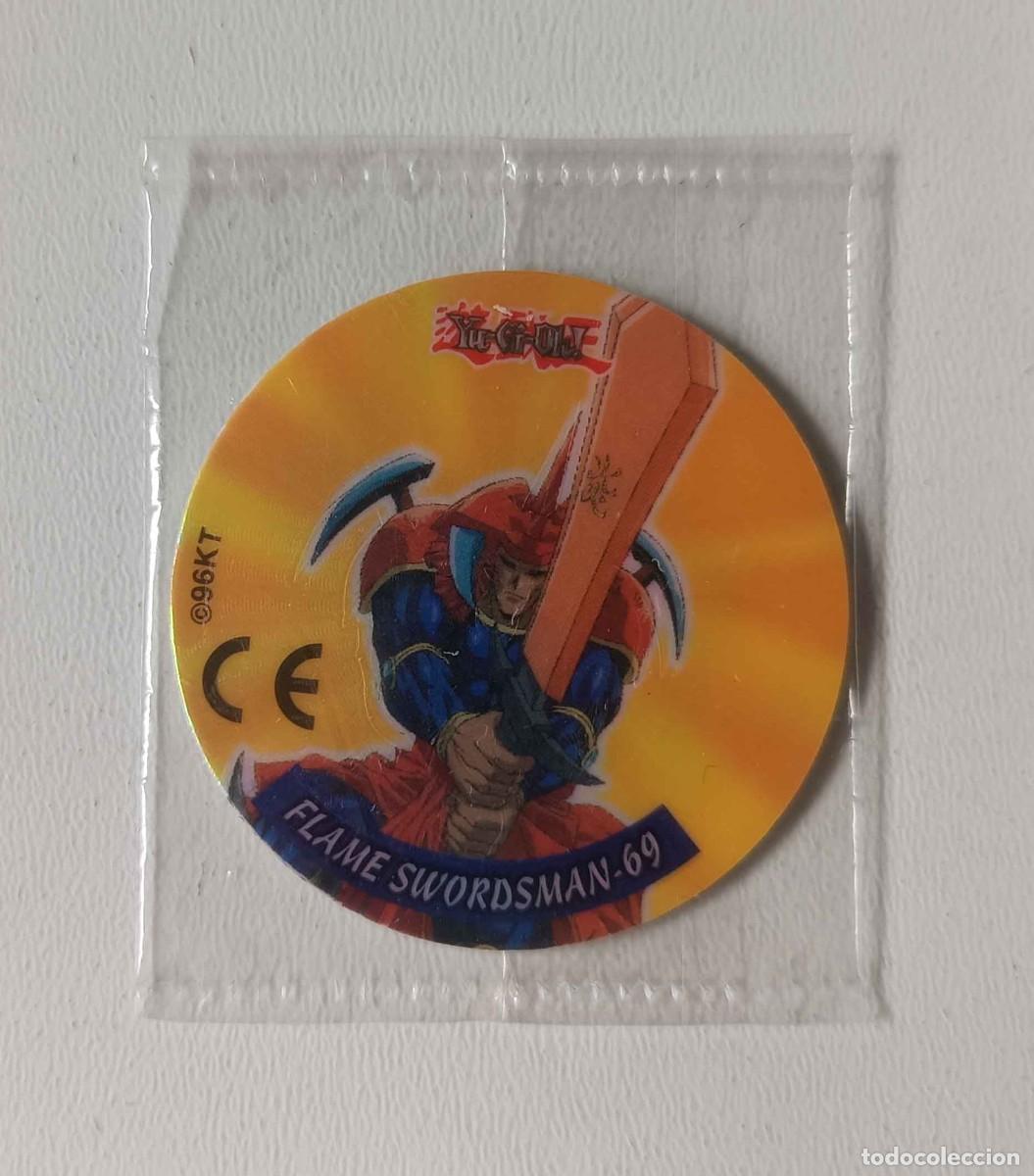 Coleccionismo: Duel Tazos Yu-Gi-Oh! n&ordm; 69 Sword Arm Of Dragon Flame Swordsman Matutano Tazo Nuevo 1996