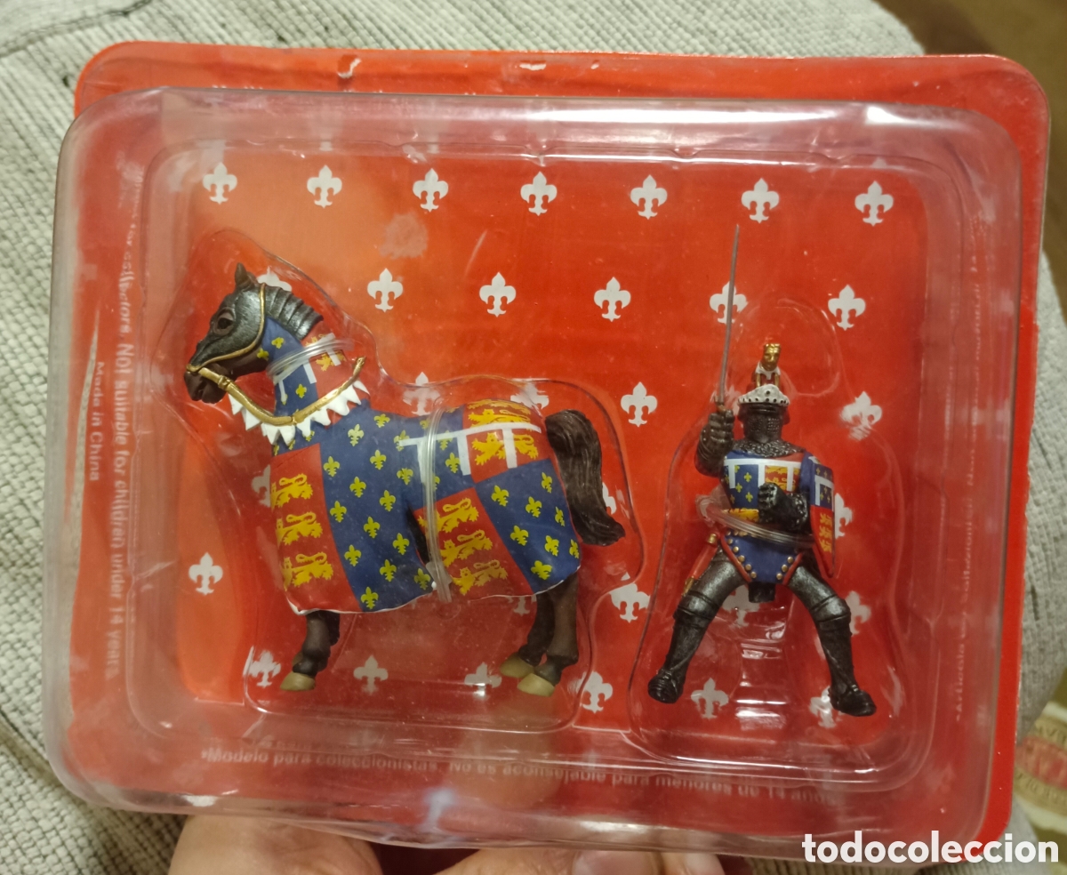Coleccionismo: Figura plomo EDUARDO DE WOODSTOCK, PRINCIPE NEGRO, CABALLEROS DE LA EDAD MEDIA, ALTAYA 1/32