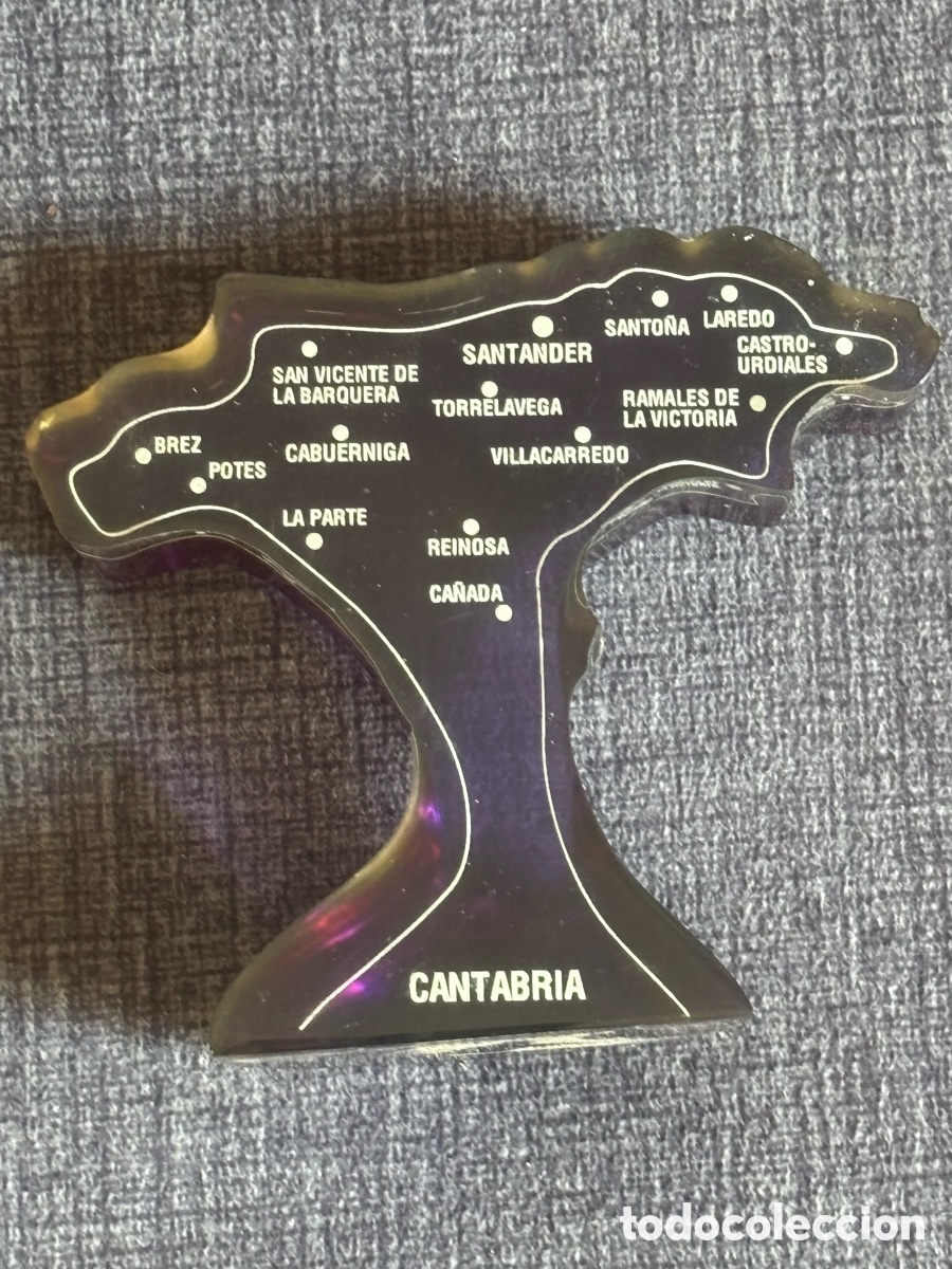 Coleccionismo: Figura / Pisapapeles de Resina Mapa de Cantabria - Souvenir Recuerdos Espa&ntilde;a