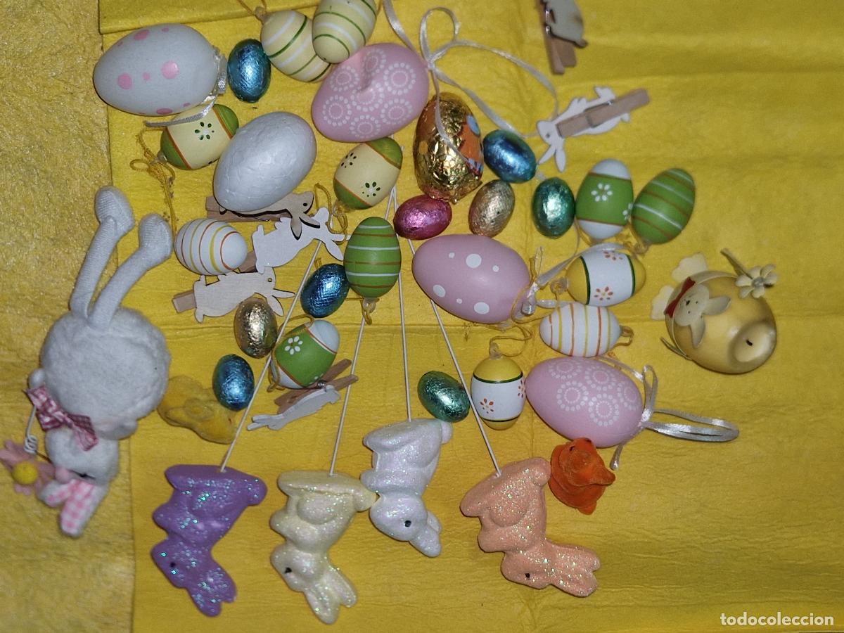 Coleccionismo: BONITO LOTE DE HUEVOS DE PASCUA Y CONEJOS.