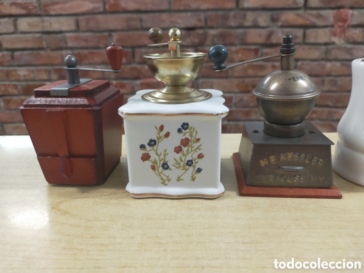 Coleccionismo: 8 peque&ntilde;os molinillos de caf&eacute;, decoraci&oacute;n - Foto 2