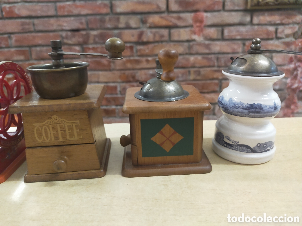 Coleccionismo: 8 peque&ntilde;os molinillos de caf&eacute;, decoraci&oacute;n - Foto 4