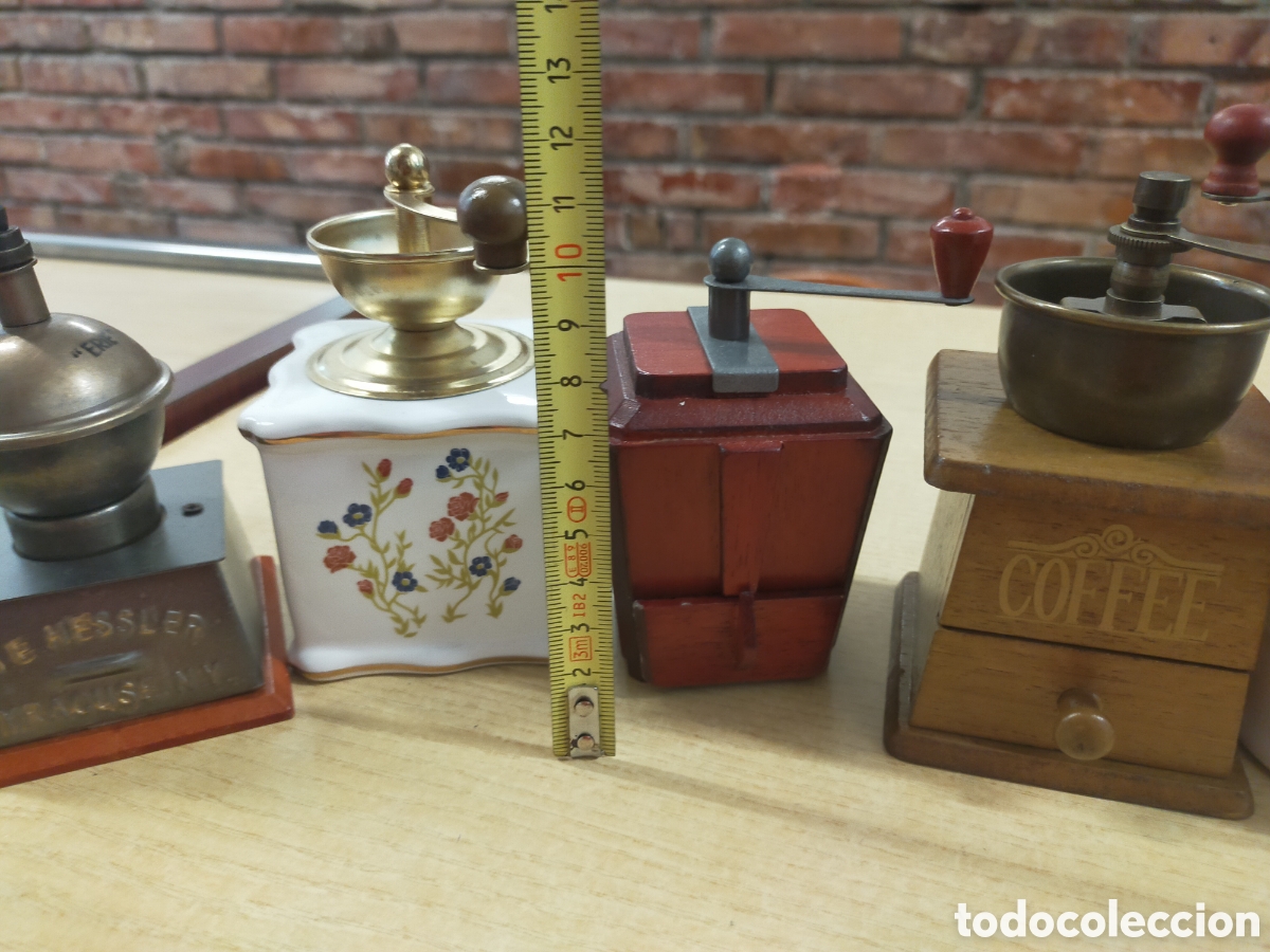 Coleccionismo: 8 peque&ntilde;os molinillos de caf&eacute;, decoraci&oacute;n - Foto 9