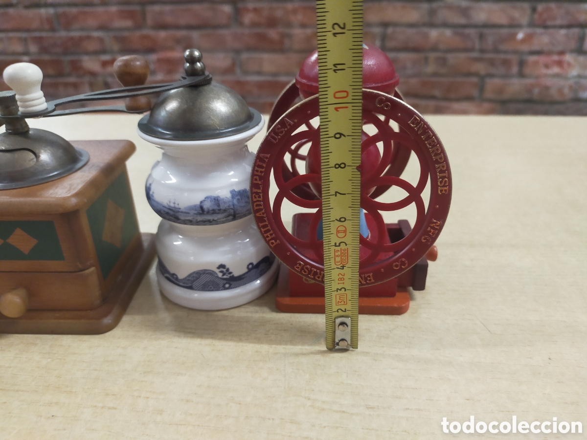 Coleccionismo: 8 peque&ntilde;os molinillos de caf&eacute;, decoraci&oacute;n - Foto 10