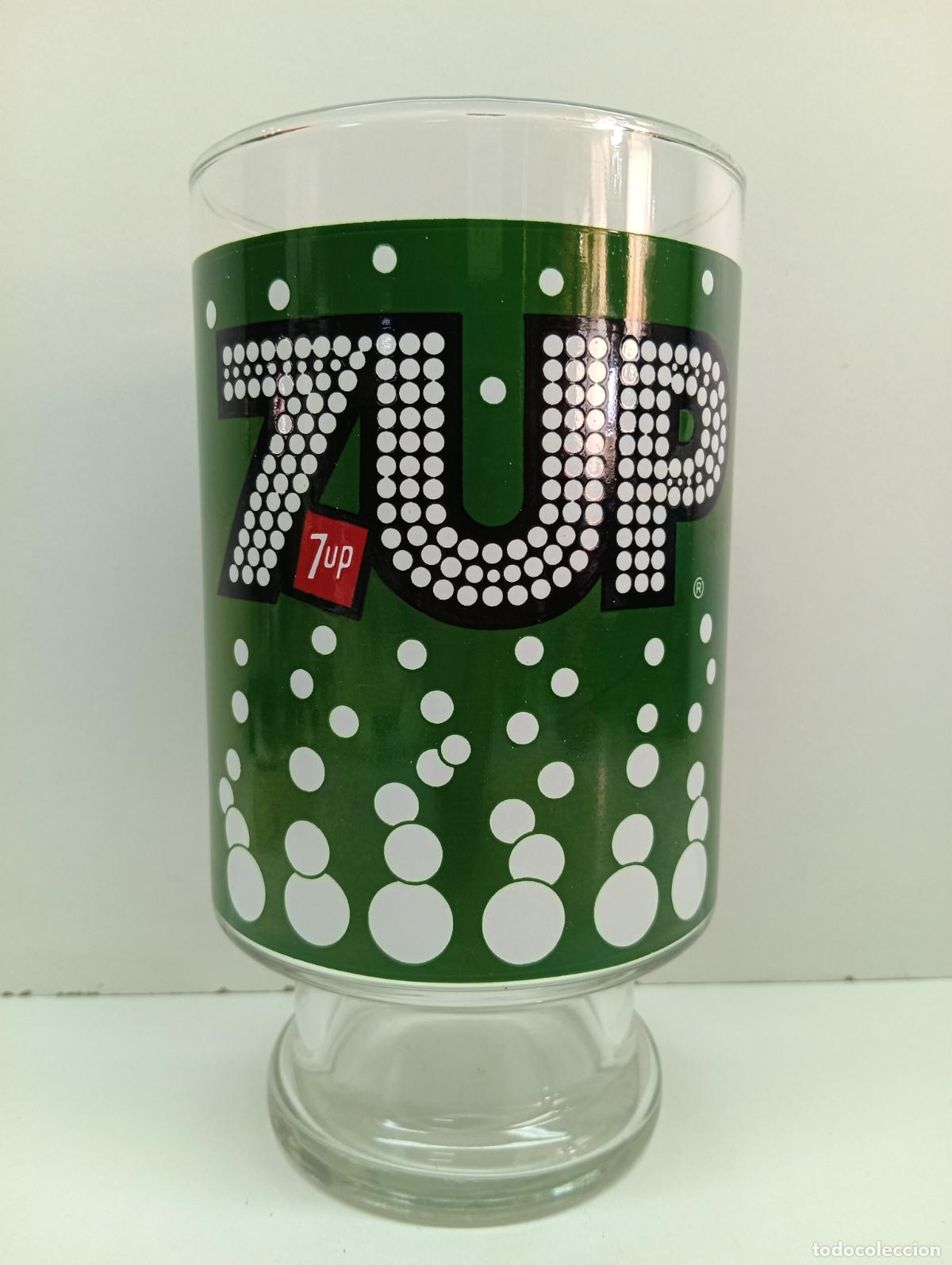 Coleccionismo: Antiguo Vaso de Cristal de Seven Up / 7 UP - Modelo Pedestal Vintage A&ntilde;os 70