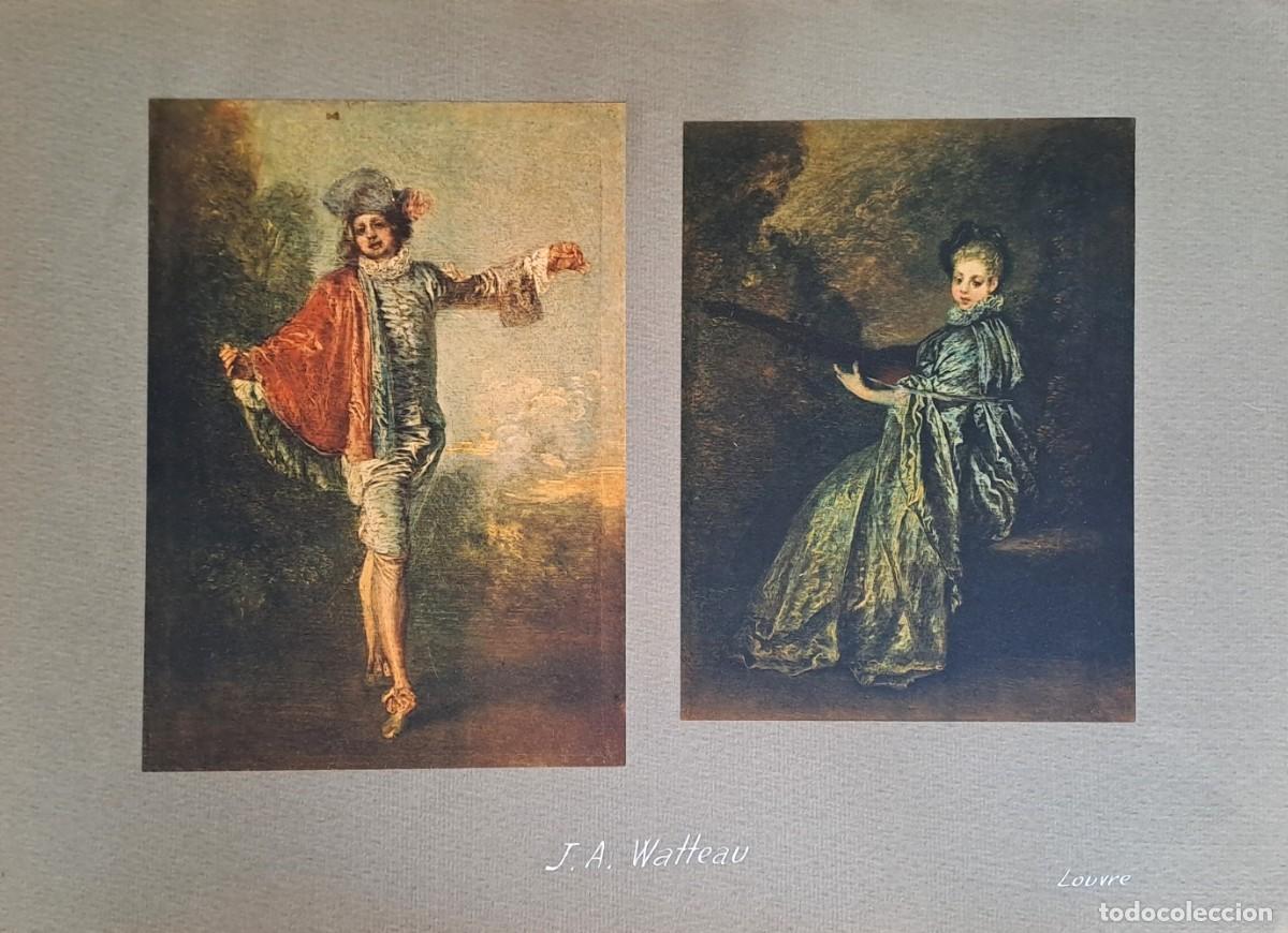 Coleccionismo: REPRODUCCION DE LAMINA ARTISTICA SOBRE CARTULINA J.A WATTEAU LOUVRE. LAMINARTE-096